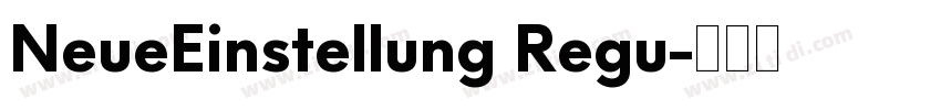 NeueEinstellung Regu字体转换